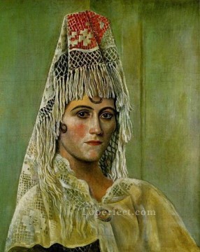  mantilla painting - Olga Kokhlova with the mantilla 1917 Pablo Picasso